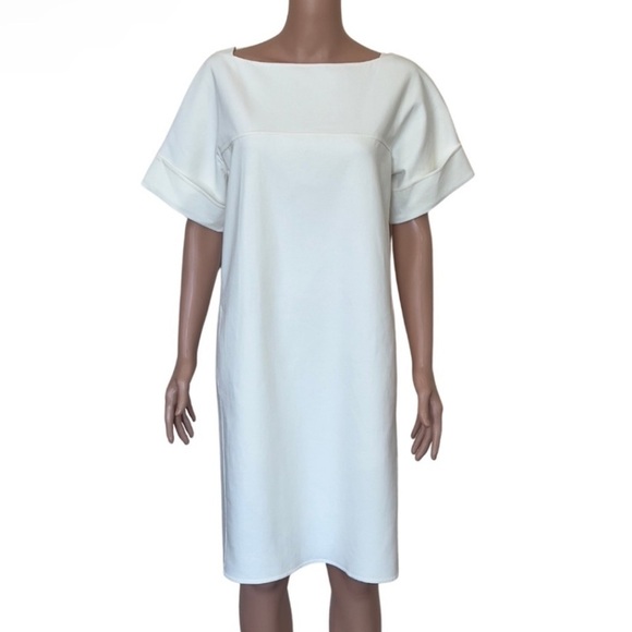 Oscar De La Renta White Mini Shift Dress NWT - Picture 1 of 11